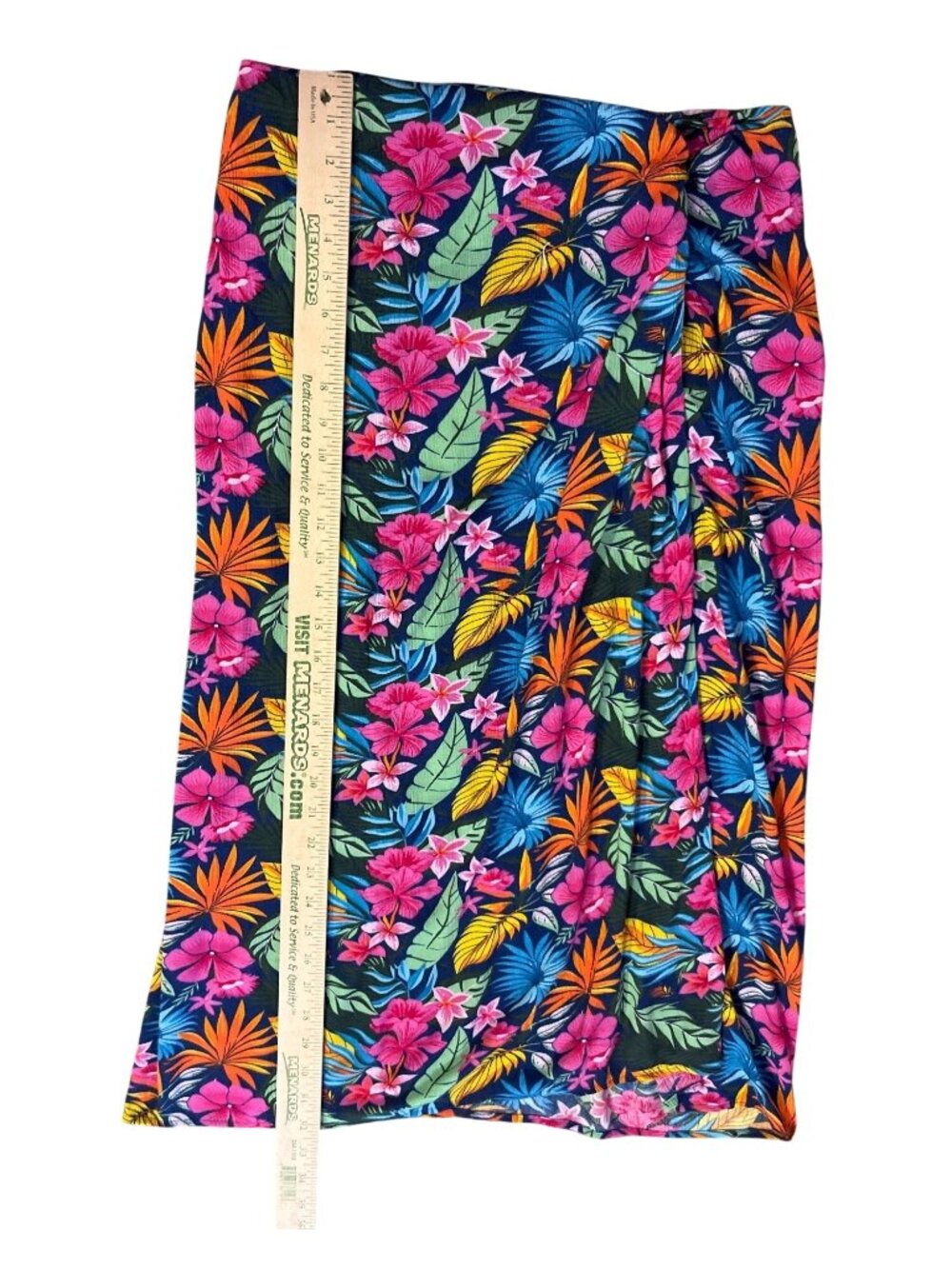 Serra Women’s M Tropical Floral Swim Cover-Up Skirt Twist Front Used Pull-On - Picture 8 of 11